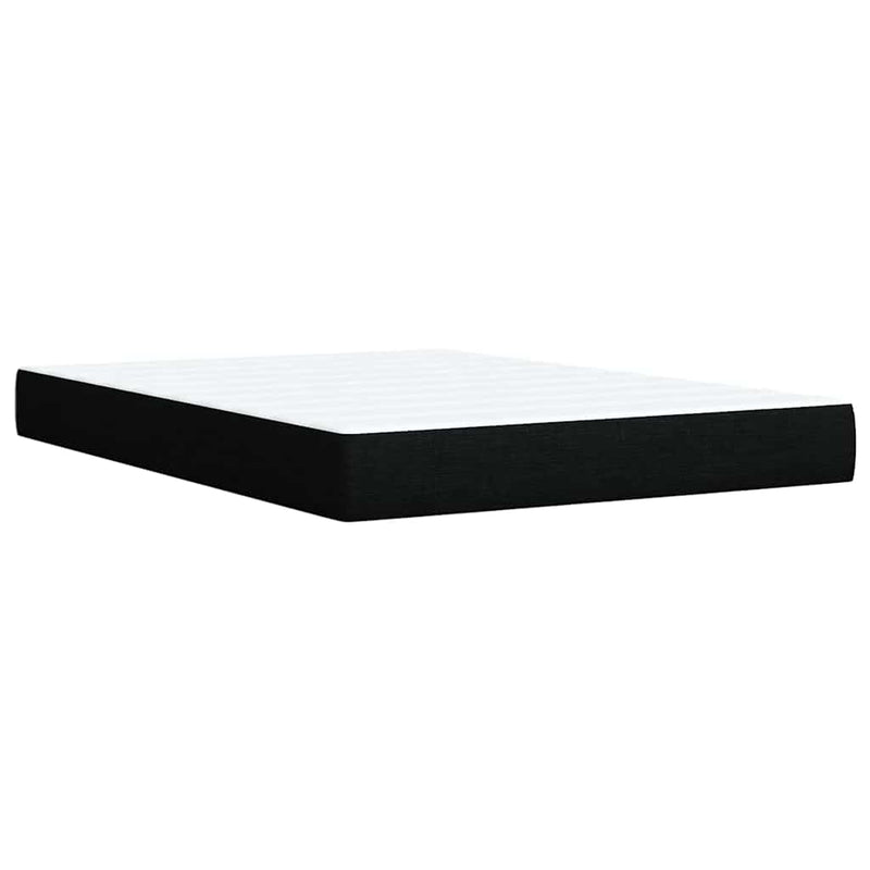 vidaXL Box Spring Bed with Mattress Black Queen Fabric