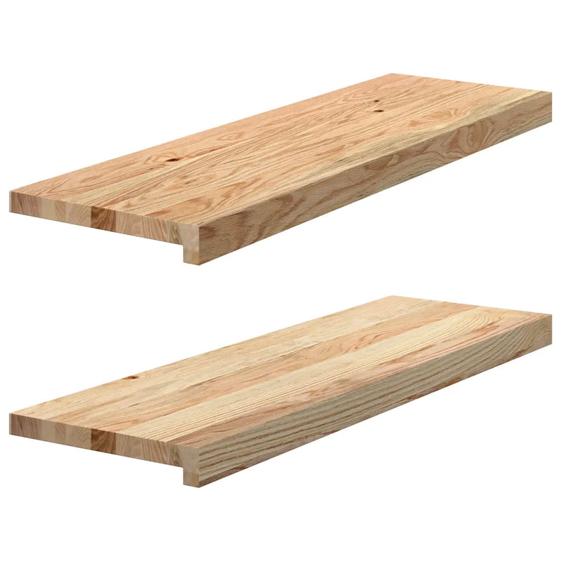 Window Sills 2 pcs Untreated 80x25x2 cm Solid Wood Oak