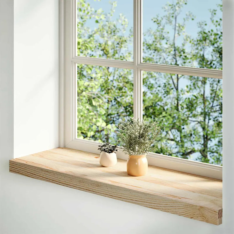 Window Sills 2 pcs Untreated 80x25x2 cm Solid Wood Oak