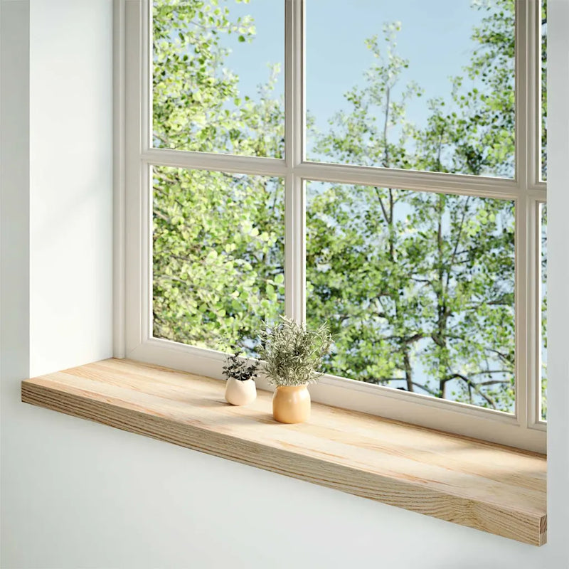 Window Sills 2 pcs Untreated 120x25x2 cm Solid Wood Oak