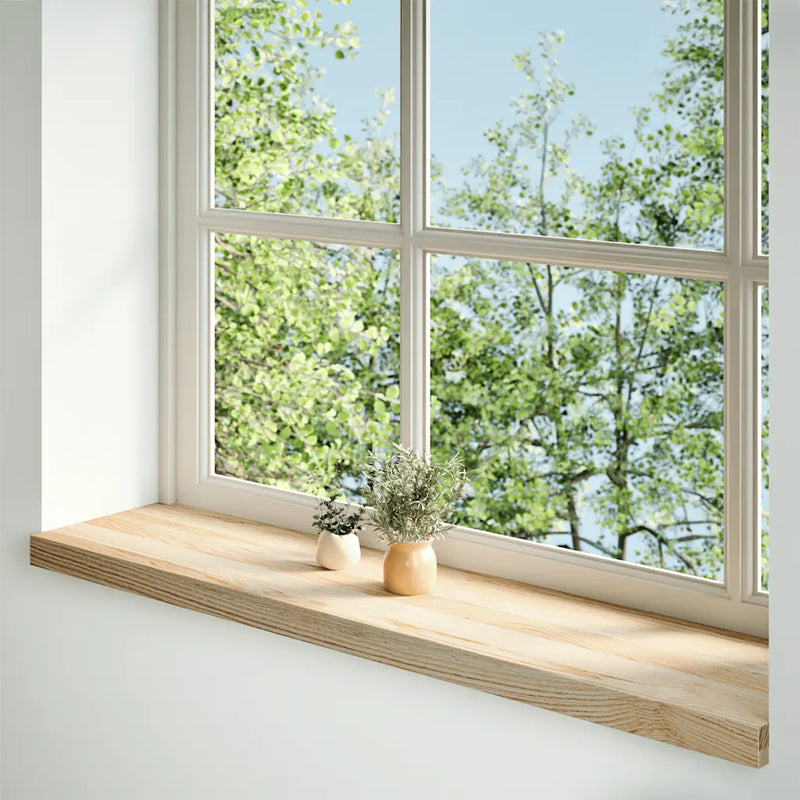 Window Sills 2 pcs Untreated 120x30x2 cm Solid Wood Oak