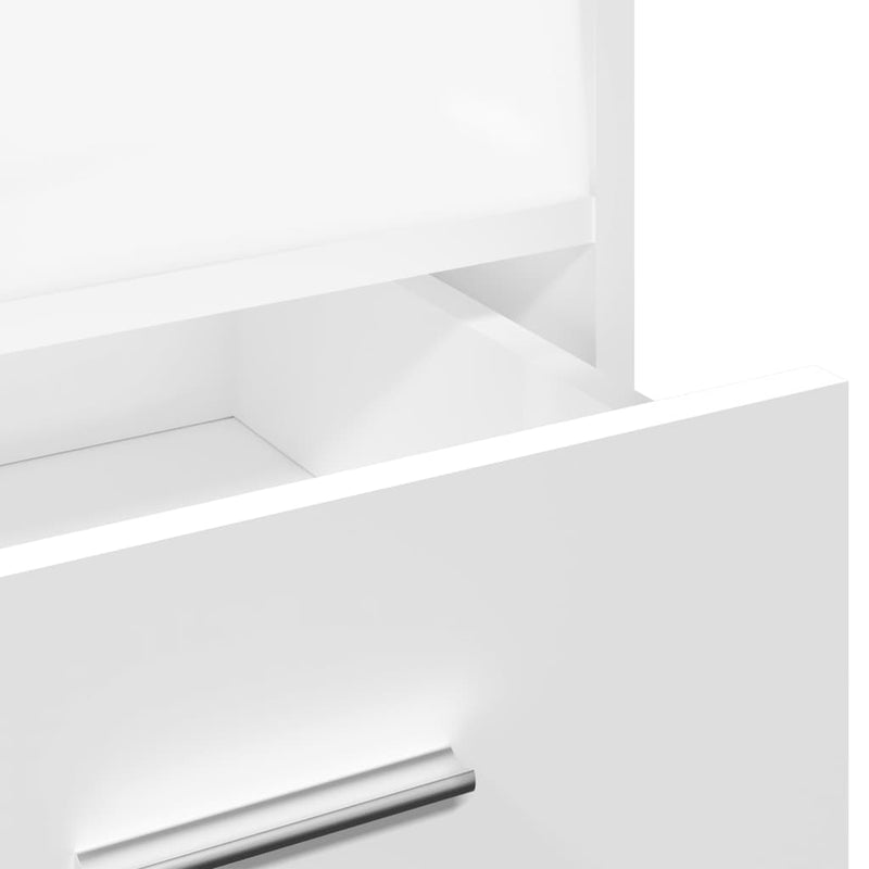 vidaXL Lectern with Wheels & Drawer White 55x55x107 cm Engineered Wood