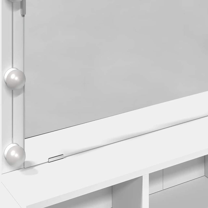 Dressing Table with LED White 80x41x134.5 cm