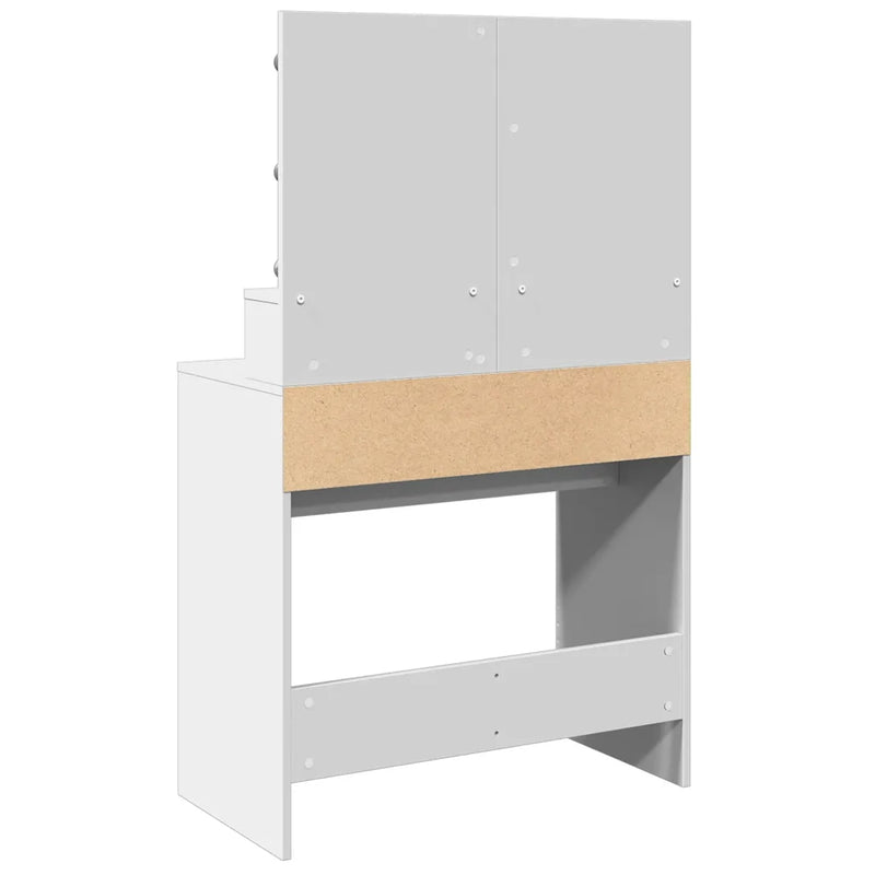 Dressing Table with LED White 80x41x134.5 cm