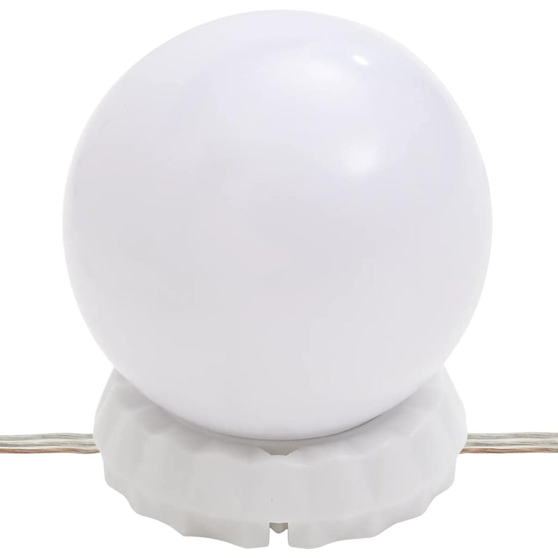 vidaXL Dressing Table with LED White 100x40x130 cm