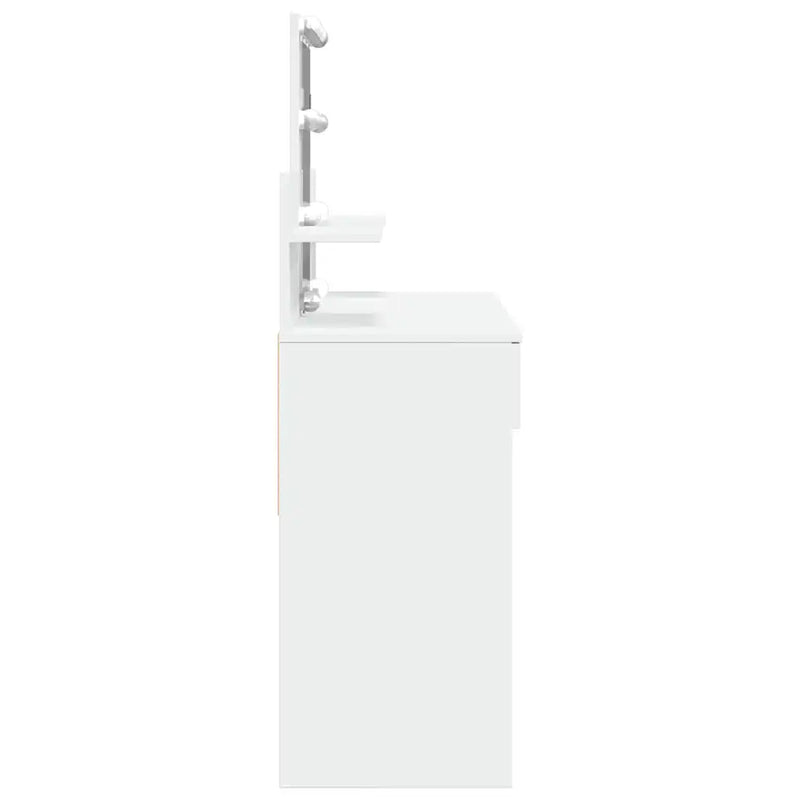 Dressing Table with LED White 100x40x130 cm