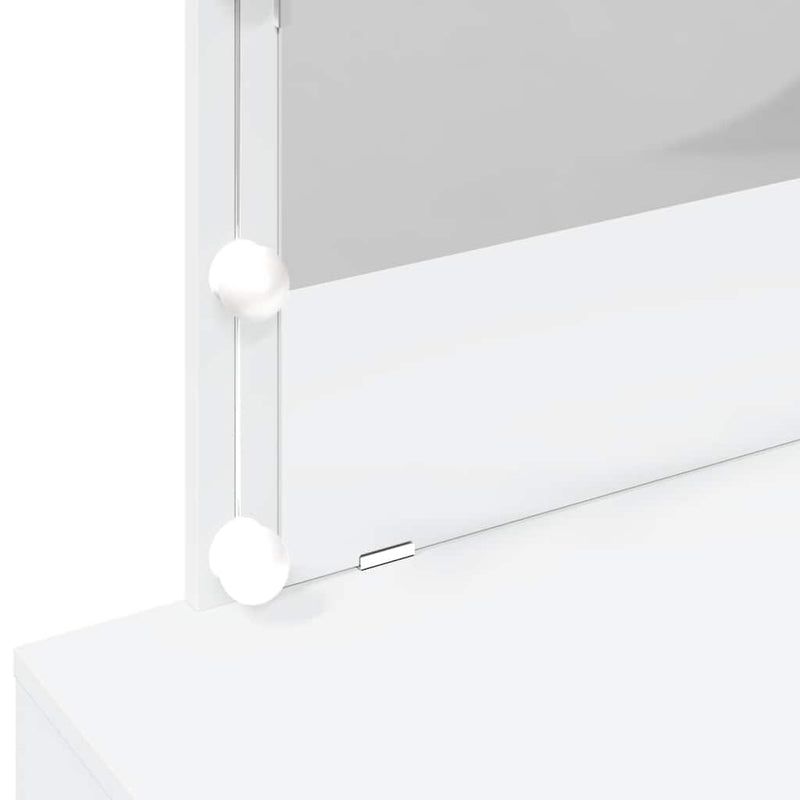 Dressing Table with LED White 100x40x120 cm