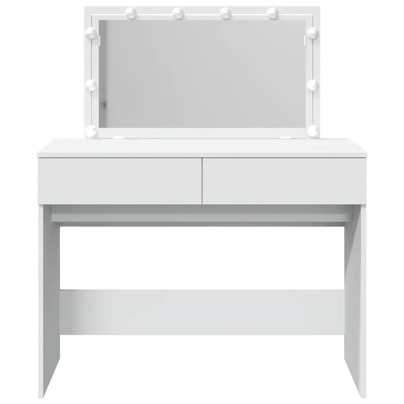 Dressing Table with LED White 100x40x120 cm