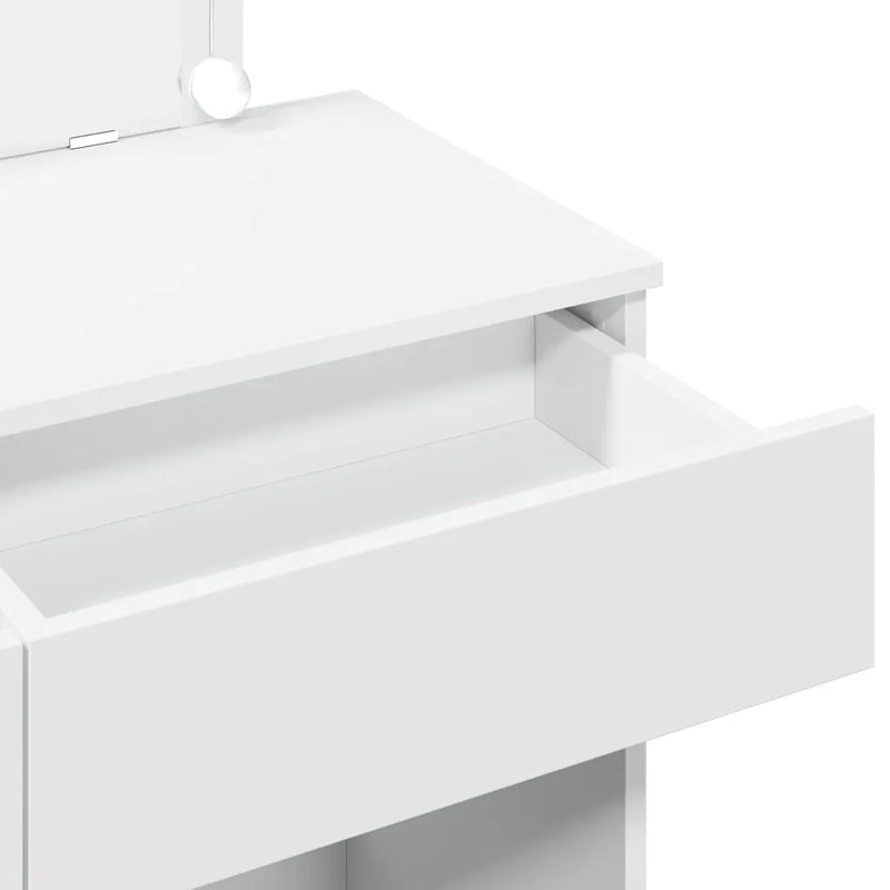 Dressing Table with LED White 100x40x120 cm