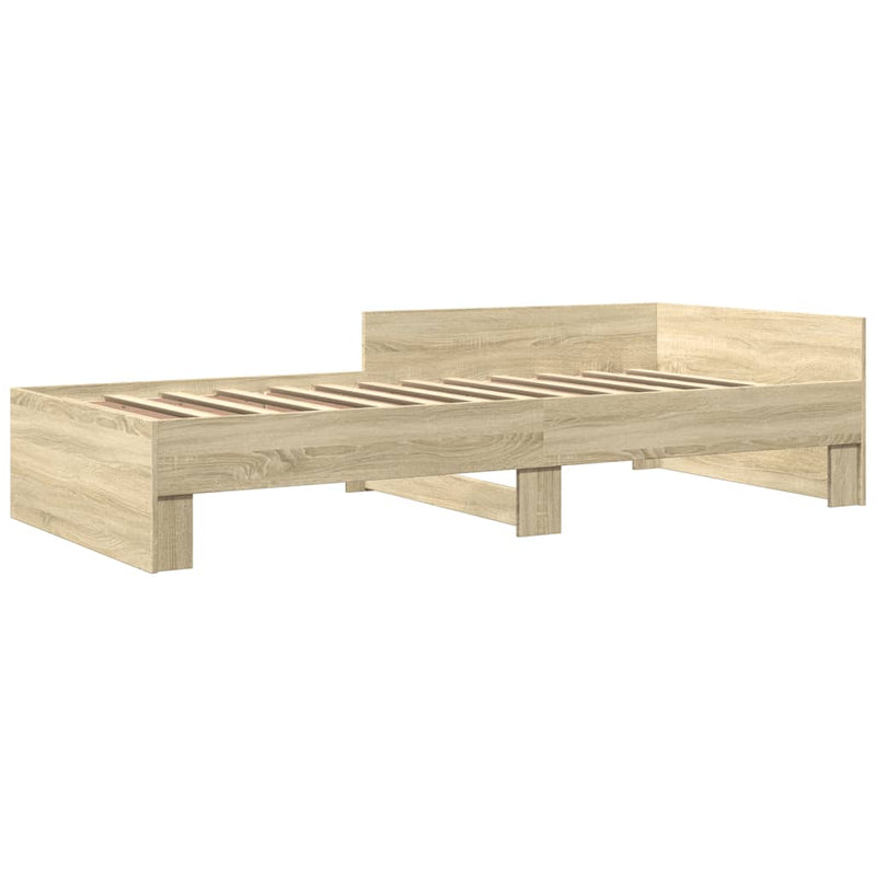 vidaXL Bed Frame without Mattress Sonoma Oak 90x190 cm Engineered Wood