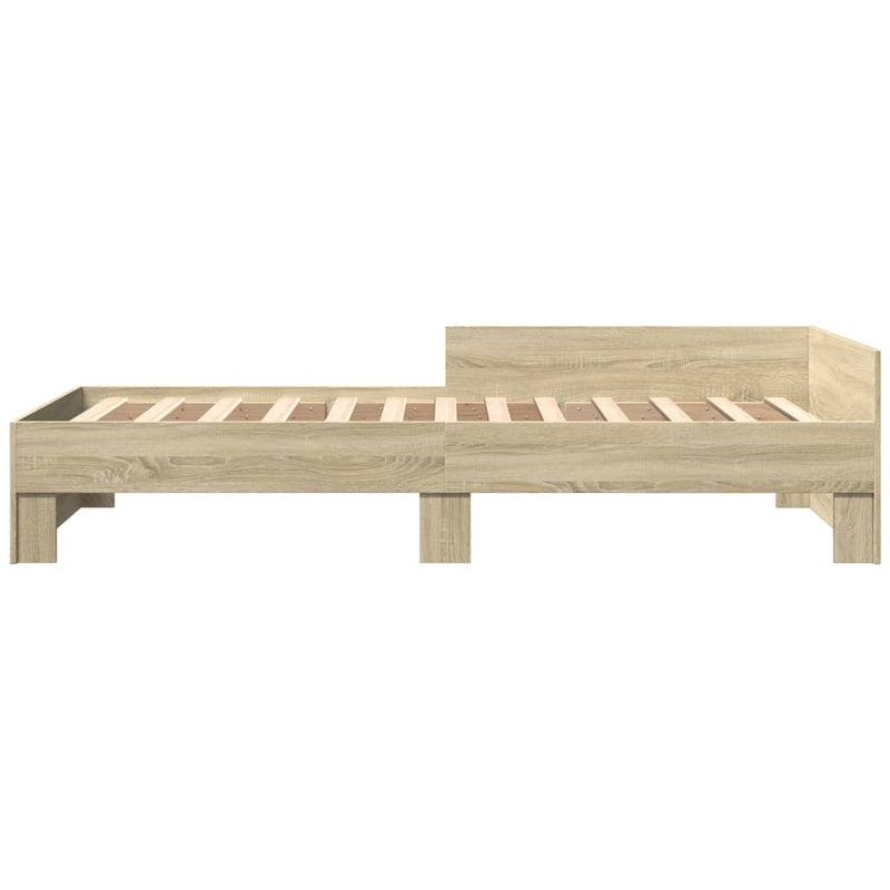 vidaXL Bed Frame without Mattress Sonoma Oak 90x190 cm Engineered Wood
