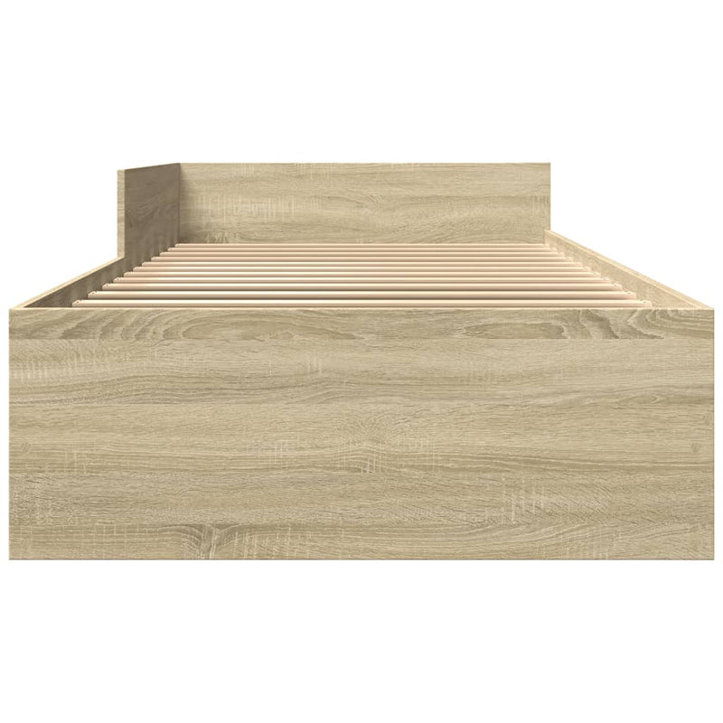 vidaXL Bed Frame without Mattress Sonoma Oak 90x190 cm Engineered Wood
