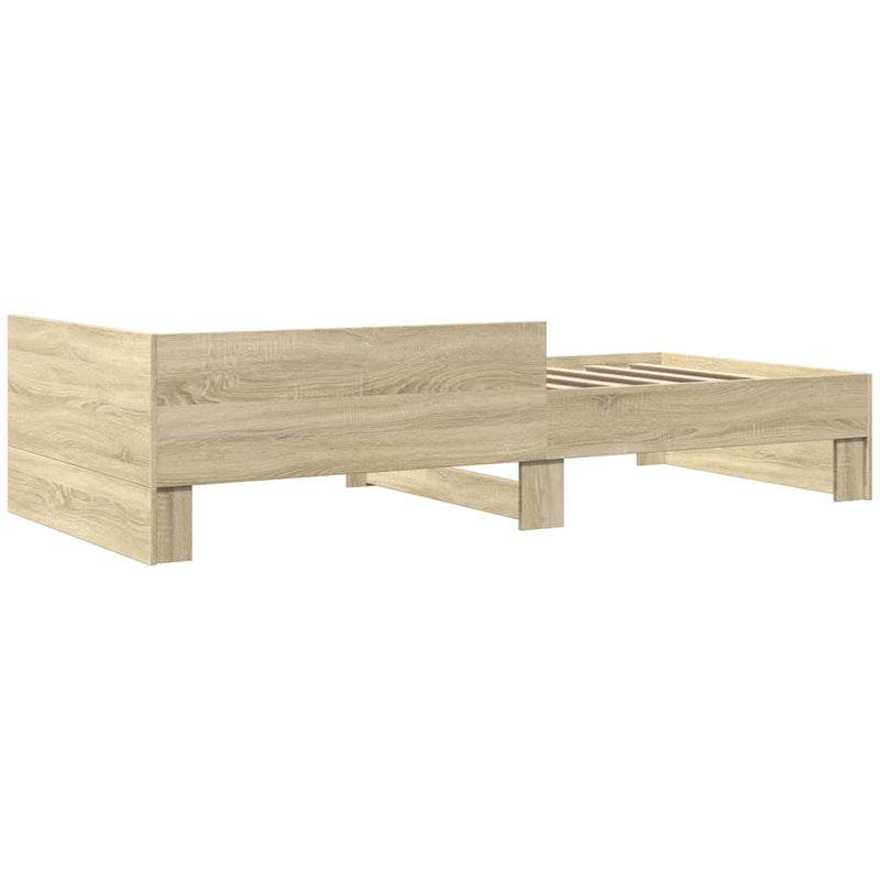 vidaXL Bed Frame without Mattress Sonoma Oak 90x190 cm Engineered Wood