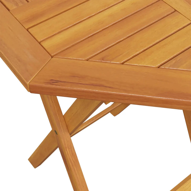 3 Piece Folding Bistro Set Solid Wood Acacia