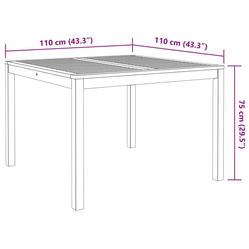 vidaXL 5 Piece Garden Dining Set Solid Wood Acacia
