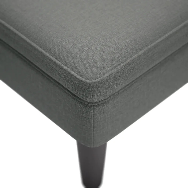 Chaise Lounge with Pillow and Right Armrest Dark Grey Fabric