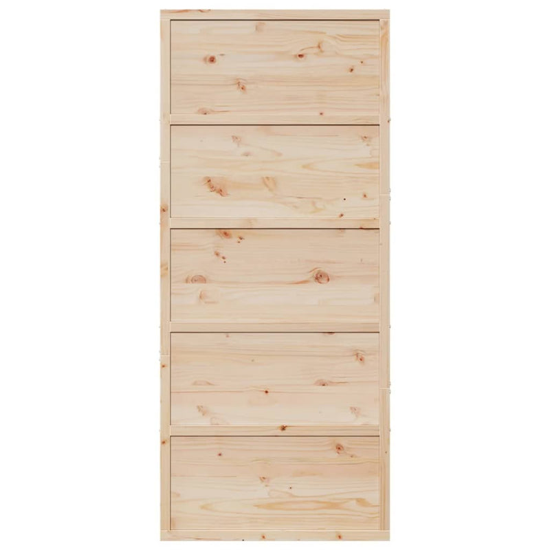 vidaXL Barn Door 90x208 cm Solid Wood Pine