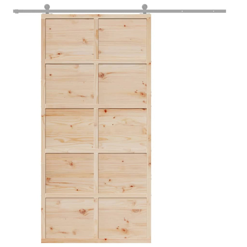 vidaXL Barn Door 100x208 cm Solid Wood Pine