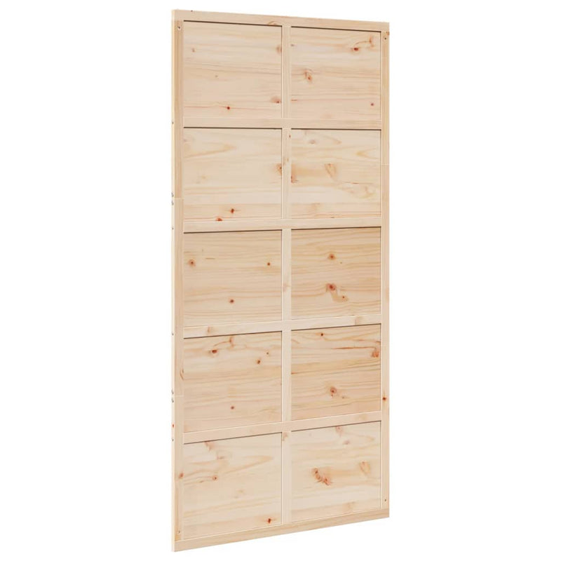 vidaXL Barn Door 100x208 cm Solid Wood Pine