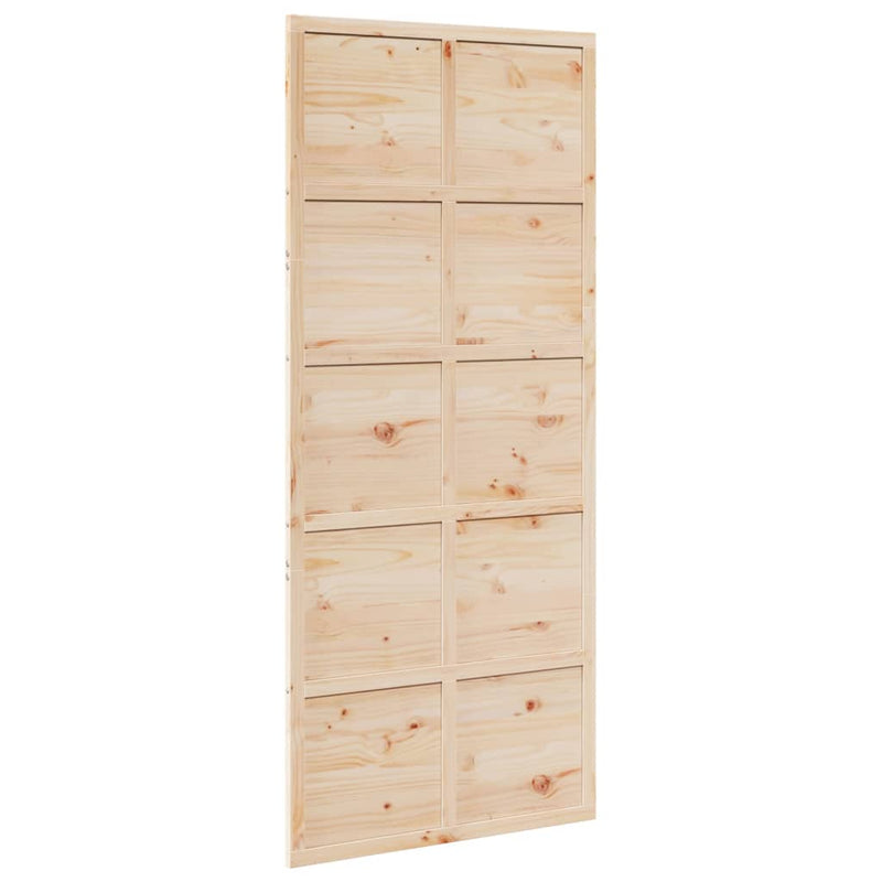 vidaXL Barn Door 90x208 cm Solid Wood Pine