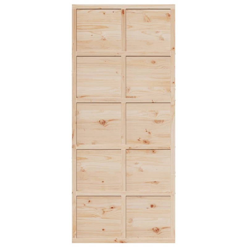 vidaXL Barn Door 90x208 cm Solid Wood Pine