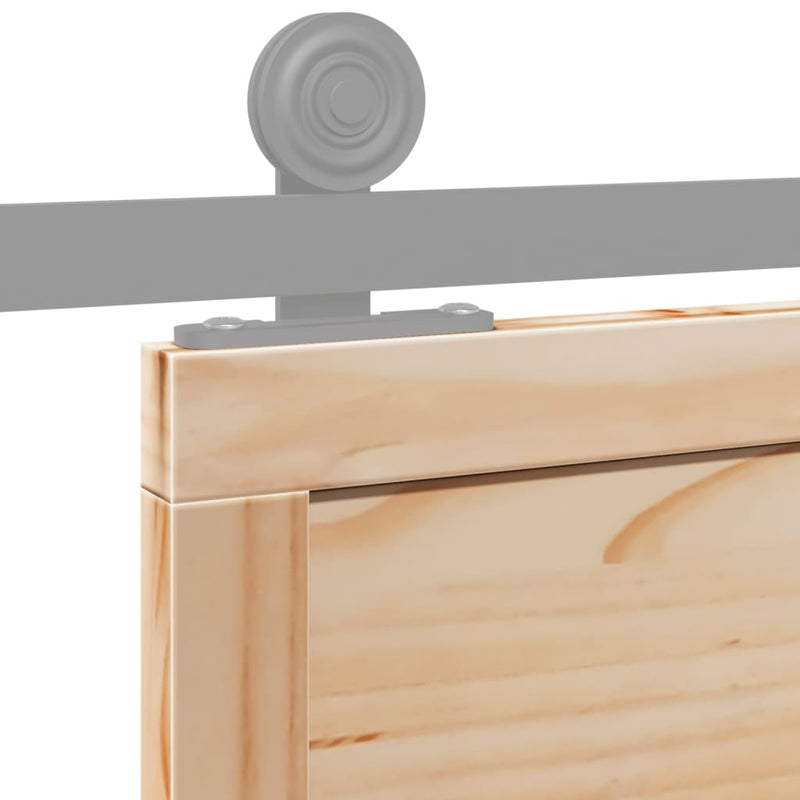 vidaXL Barn Door 90x208 cm Solid Wood Pine