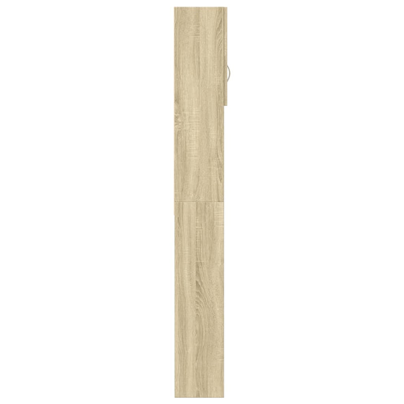 vidaXL Washing Machine Cabinet Sonoma Oak 64x25.5x190 cm Engineered Wood