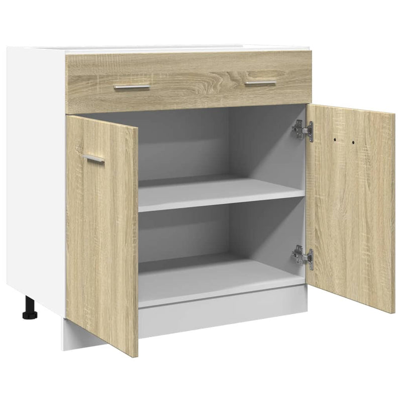 vidaXL Drawer Bottom Cabinet Lyon Sonoma Oak 80x46x81.5 cm Engineered Wood