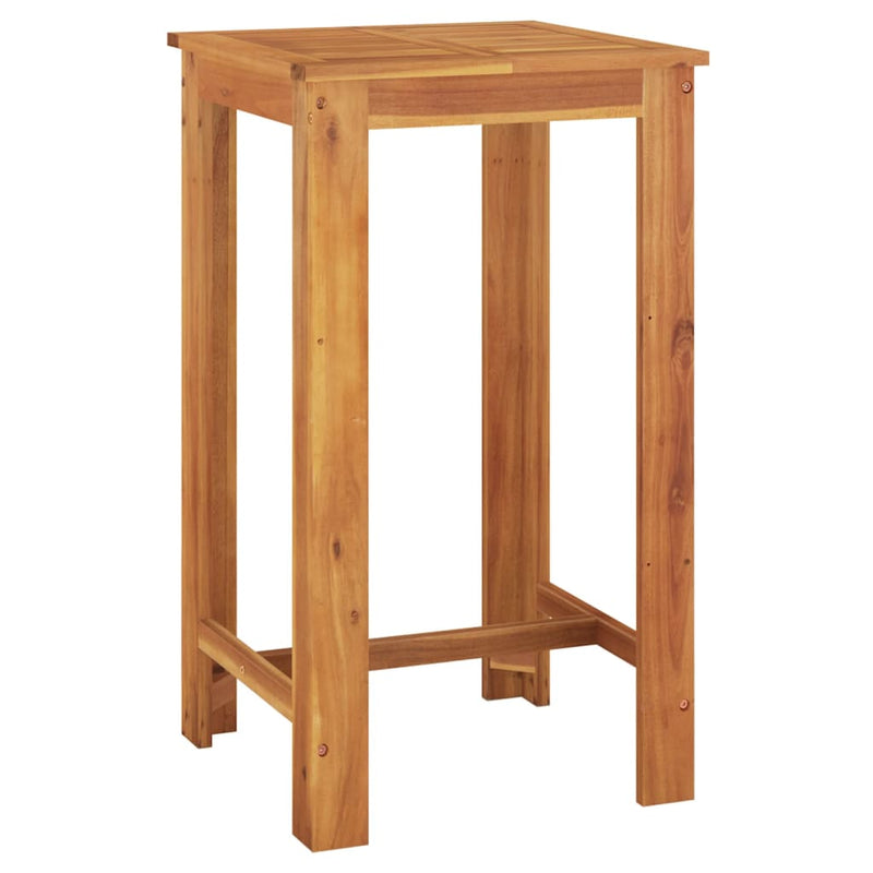 vidaXL 3 Piece Garden Bar Set Black Solid Wood Acacia and Poly Rattan