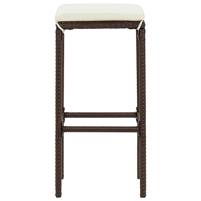 vidaXL 5 Piece Garden Bar Set Brown Solid Wood Acacia and Poly Rattan