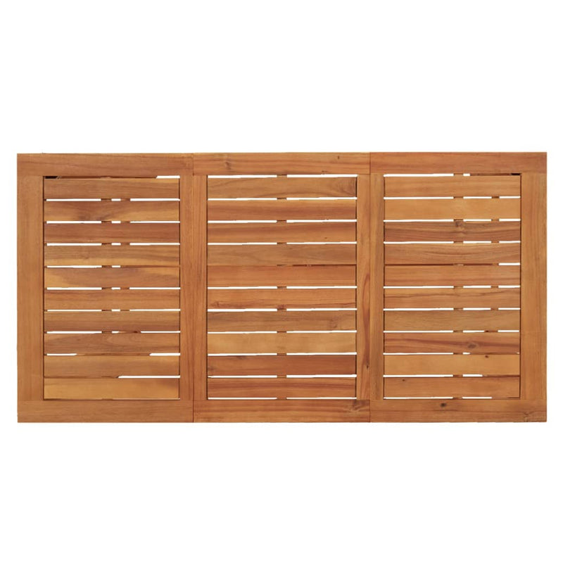 vidaXL 7 Piece Garden Bar Set Grey Solid Wood Acacia and Poly Rattan