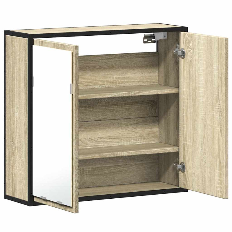 vidaXL Bathroom Mirror Cabinet Sonoma Oak 65x20x60 cm Engineered Wood