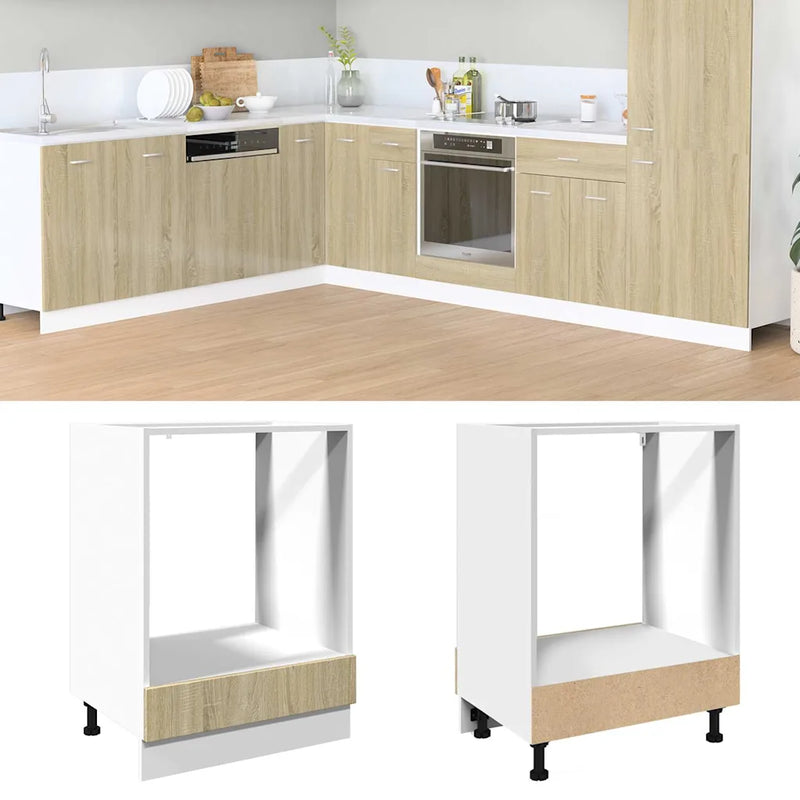 Oven Cabinet Sonoma Oak 60x46x81.5 cm Engineered Wood