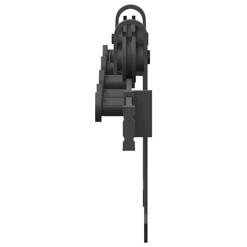 vidaXL Sliding Door Hardware Kit 213,5 cm Steel Black