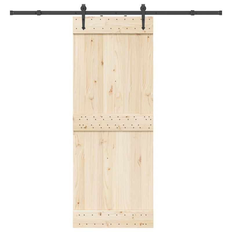 vidaXL Sliding Door Hardware Kit 213,5 cm Steel Black