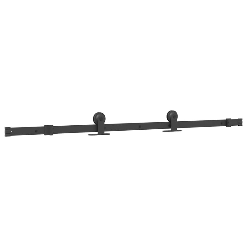vidaXL Sliding Door Hardware Kit 152,5 cm Steel Black