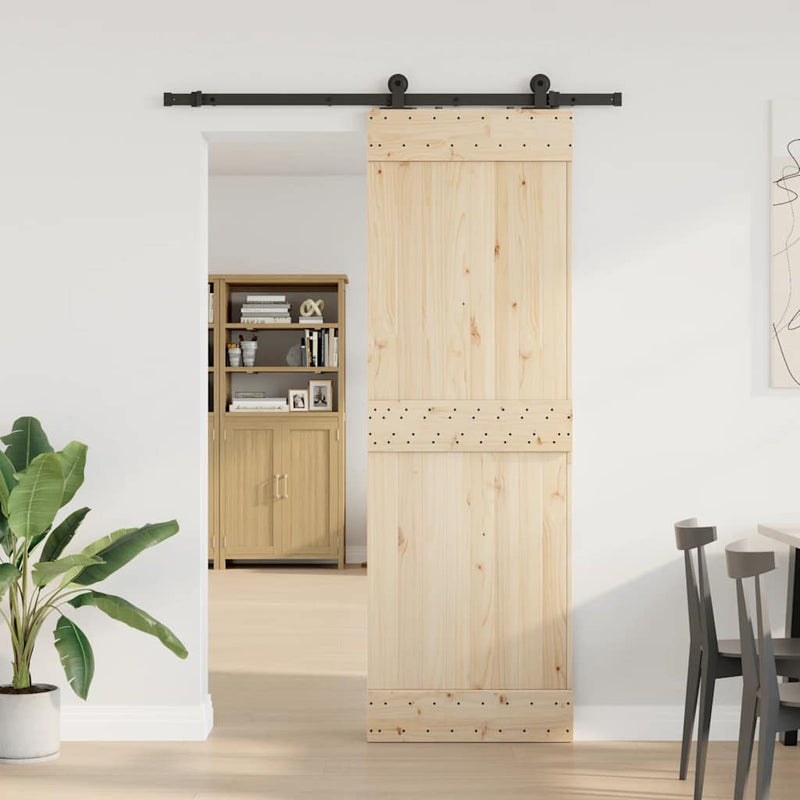 vidaXL Sliding Door Hardware Kit 152,5 cm Steel Black