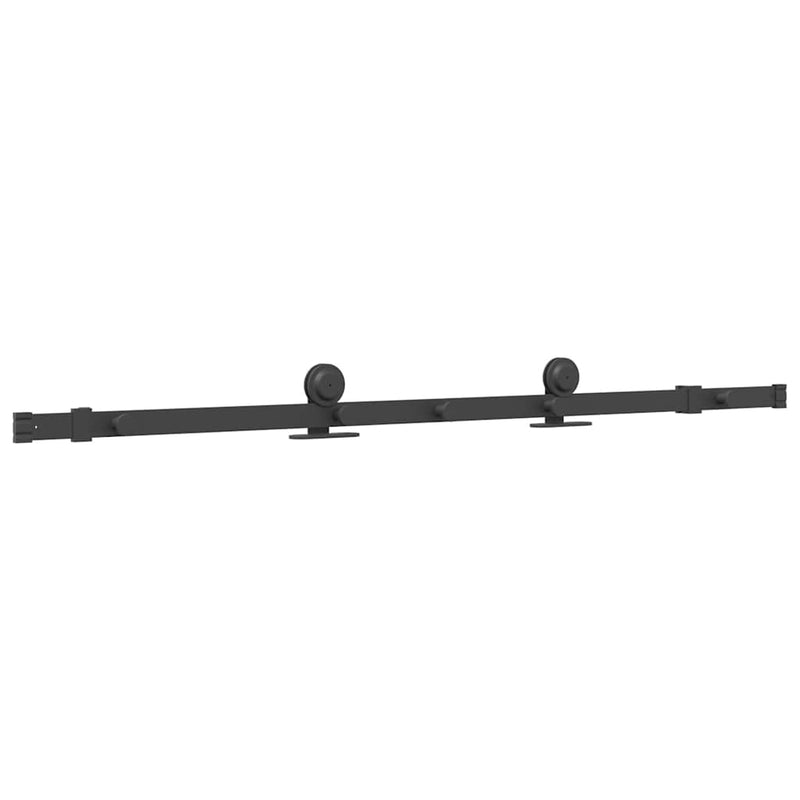 vidaXL Sliding Door Hardware Kit 152,5 cm Steel Black