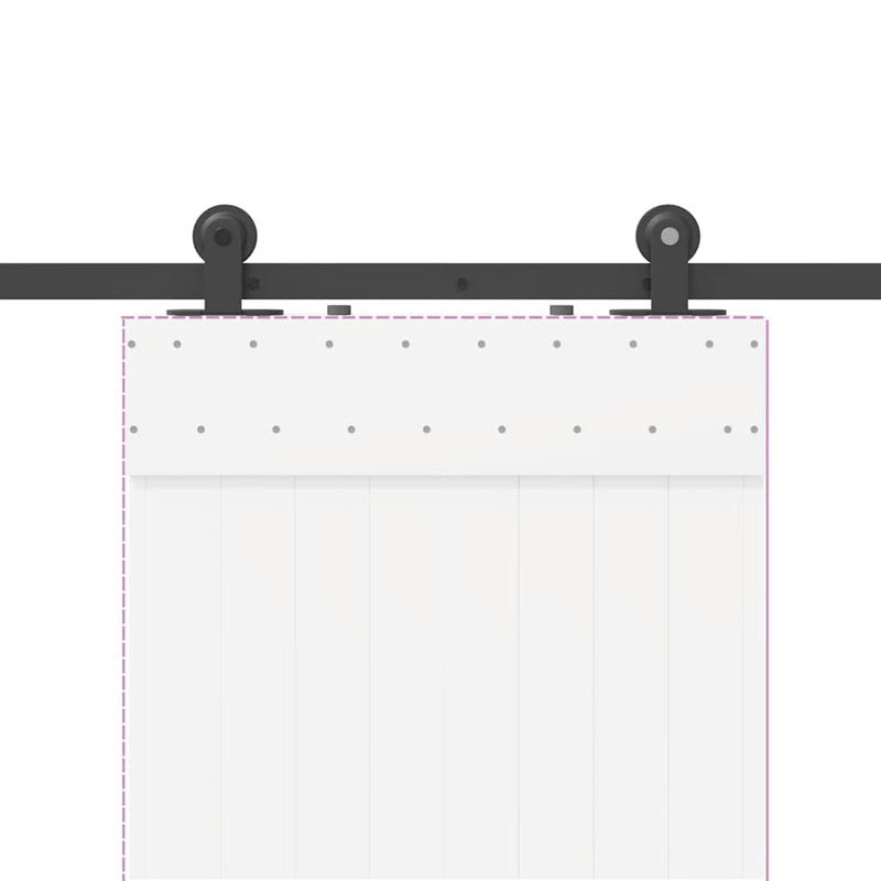 vidaXL Sliding Door Hardware Kit 152,5 cm Steel Black