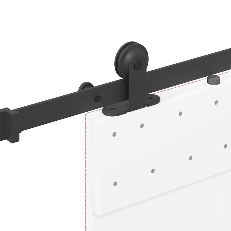 vidaXL Sliding Door Hardware Kit 152,5 cm Steel Black
