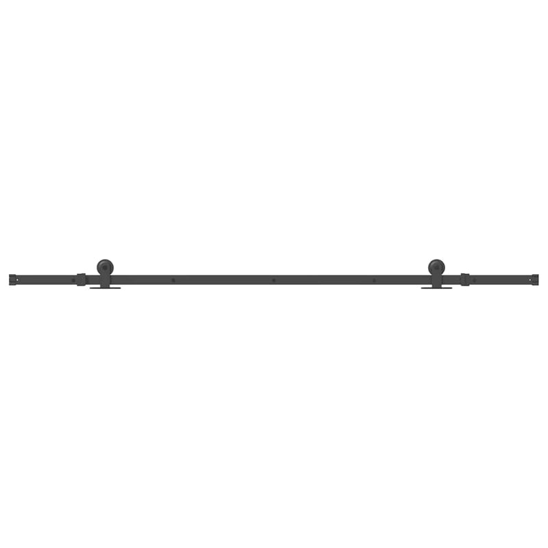 vidaXL Sliding Door Hardware Kit 213,5 cm Steel Black