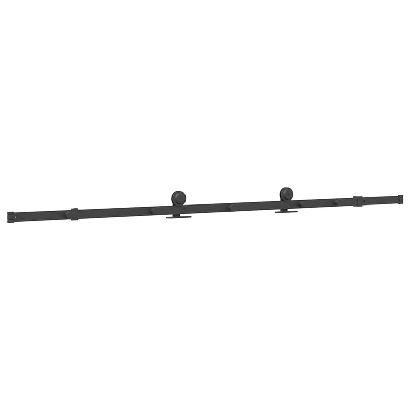 vidaXL Sliding Door Hardware Kit 213,5 cm Steel Black