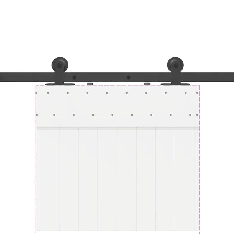 vidaXL Sliding Door Hardware Kit 213,5 cm Steel Black