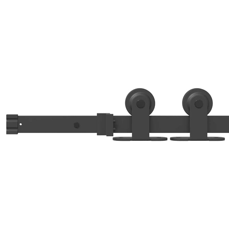 vidaXL Sliding Door Hardware Kit 213,5 cm Steel Black