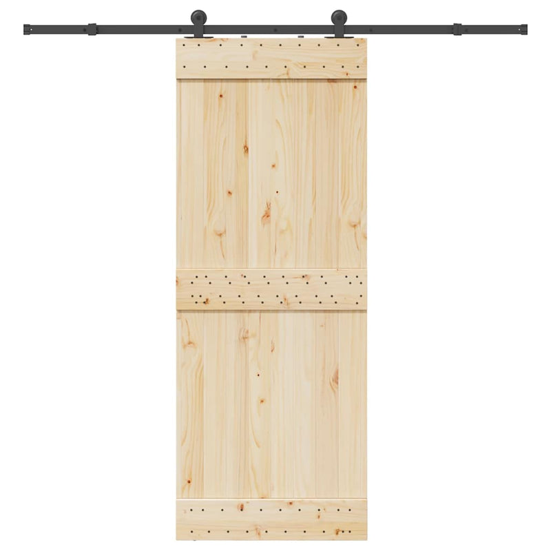 vidaXL Sliding Door Hardware Kit 213,5 cm Steel Black