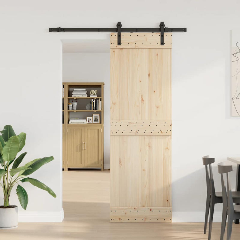 vidaXL Sliding Door Hardware Kit 152,5 cm Steel Black