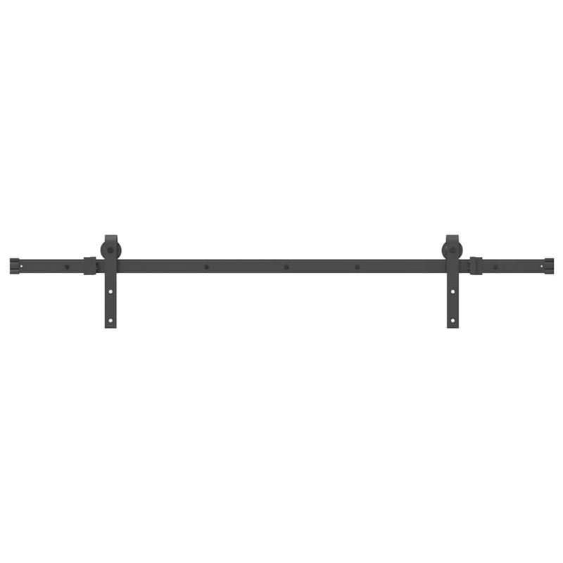 vidaXL Sliding Door Hardware Kit 152,5 cm Steel Black