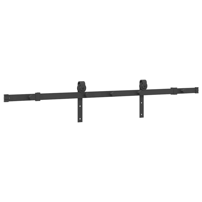 vidaXL Sliding Door Hardware Kit 152,5 cm Steel Black