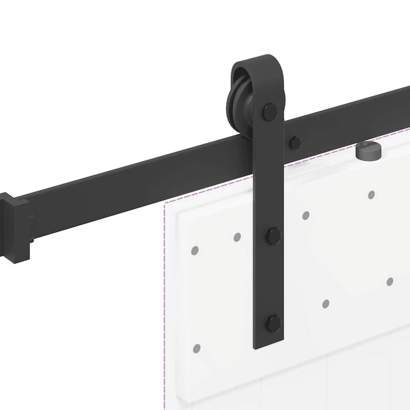 vidaXL Sliding Door Hardware Kit 152,5 cm Steel Black