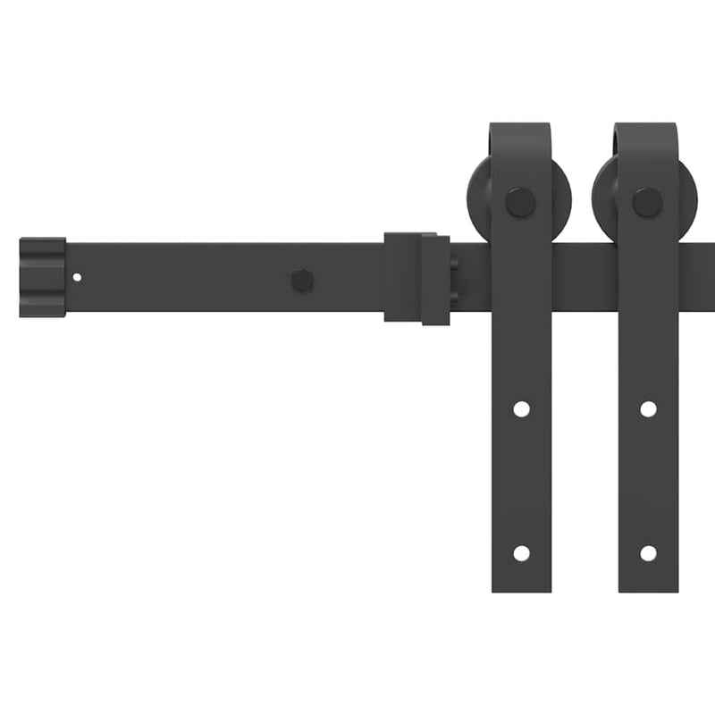vidaXL Sliding Door Hardware Kit 152,5 cm Steel Black